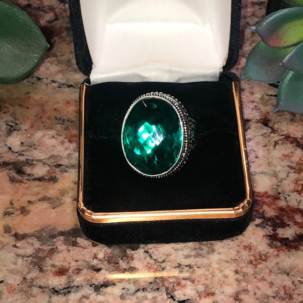 Silver Emerald Ring - image 3